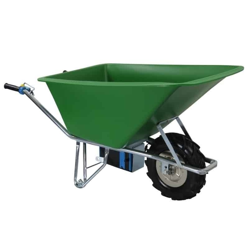 E-Powerbarrow Fort 160L HDPE groen, Li-ion accu