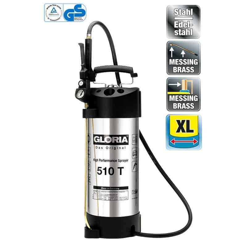 Drukspuit Gloria 510T RVS 10L