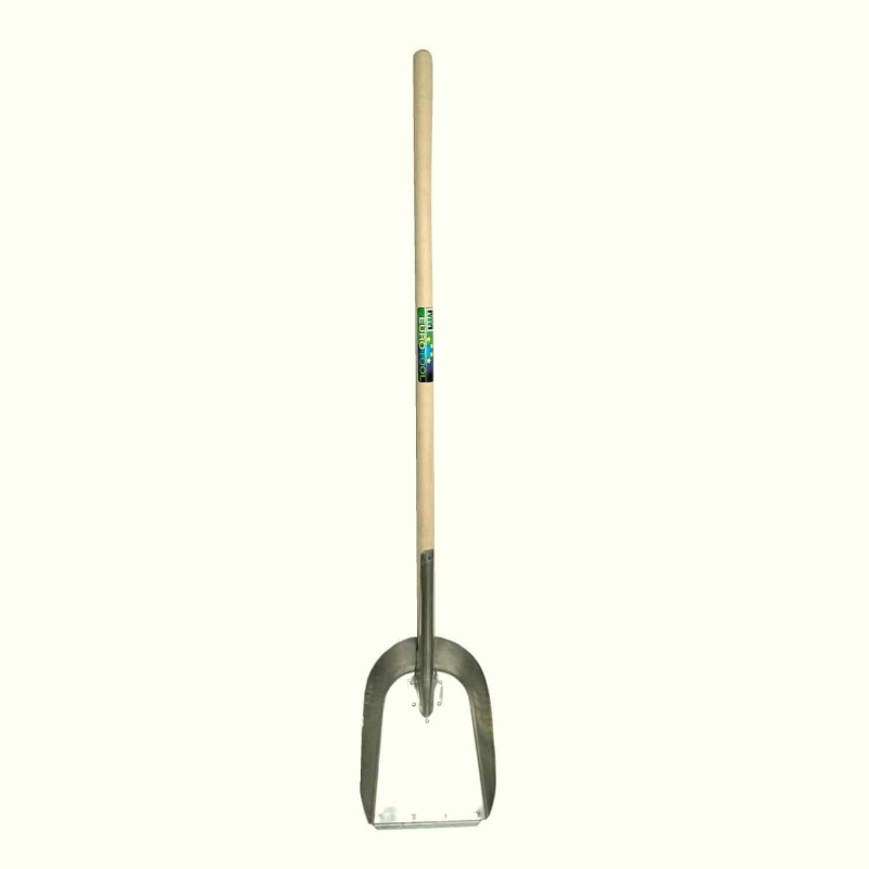 Stalschop aluminium, geklonken dul, met steel 145cm