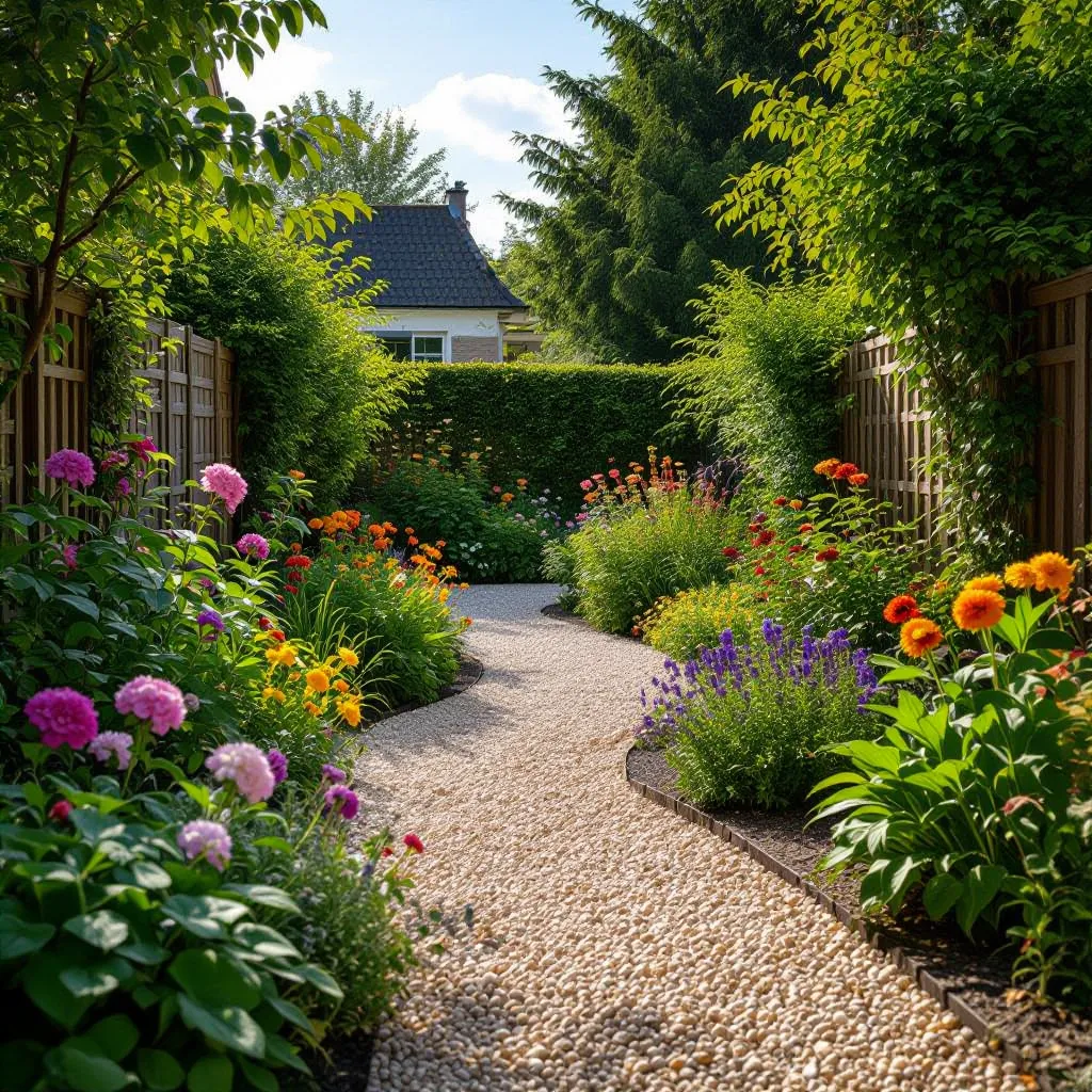 grind in de tuin met planten ecologisch