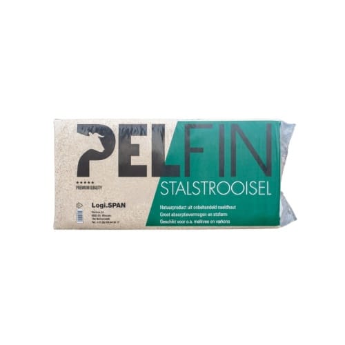 Vuren zaagsel 1e soort verpakt 18kg (Pelfin)